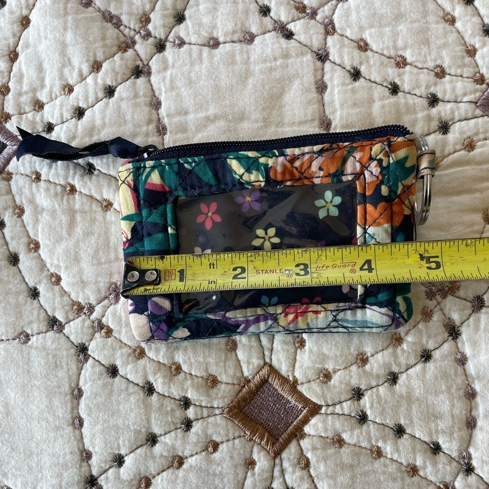 VERA BRADLEY- Zip ID Wallet Card Case in Happy Blooms Floral - Picture 4 of 4